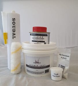 shower tray kit with roller